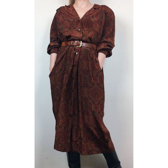 long sleeve midi dress size 18